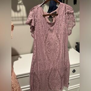 Purple lace dress